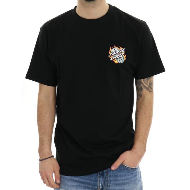 T-SHIRT FLAMING DICE SANTA CRUZ - Mad Fashion | img vers.1300x/